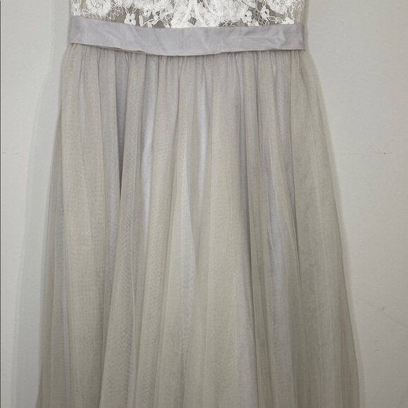 MISSACC Size M Chic White and Gray Lace Maxi Dress - Picture 6 of 11